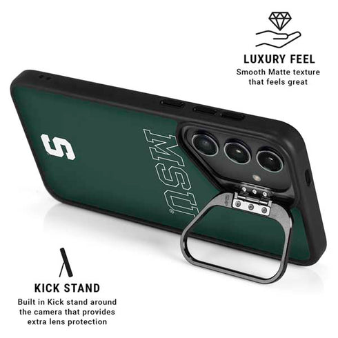 Michigan State University MSU Letters Galaxy S26 Ultra Kickstand Case
