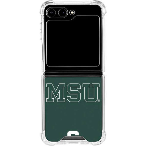 Michigan State University MSU Letters Galaxy Z Flip6 Clear Case