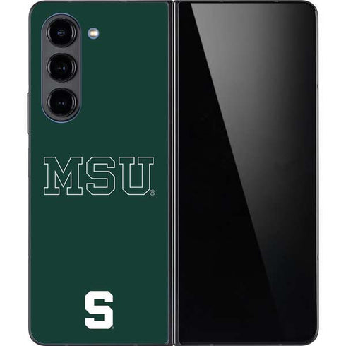 Michigan State University MSU Letters Galaxy Z Fold5 5G Skin