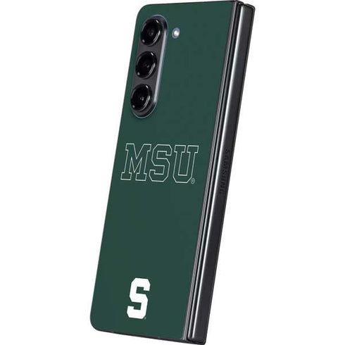 Michigan State University MSU Letters Galaxy Z Fold5 5G Skin