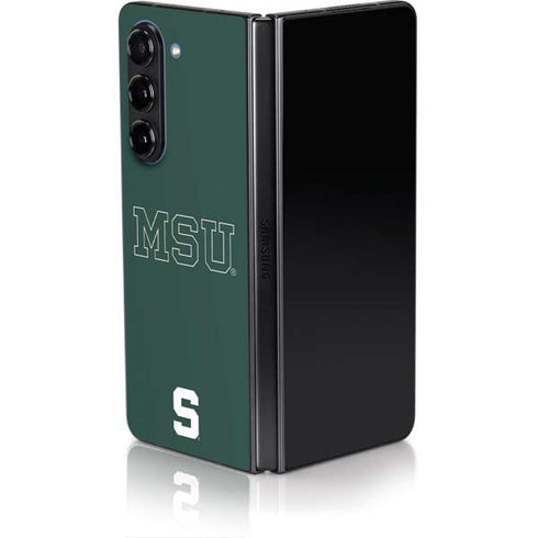 Michigan State University MSU Letters Galaxy Z Fold5 5G Skin