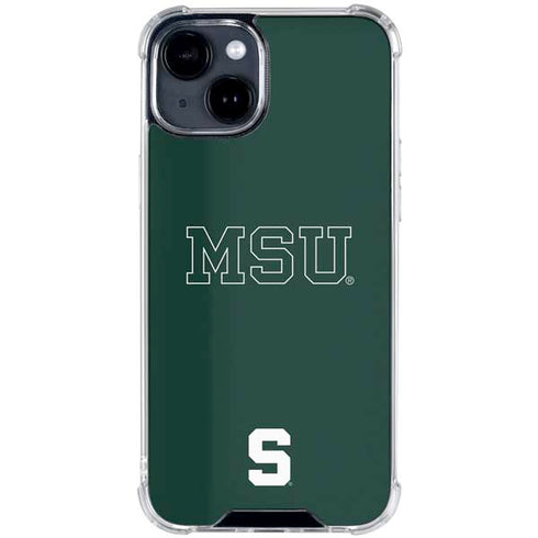 Michigan State University MSU Letters iPhone 15 Clear Case