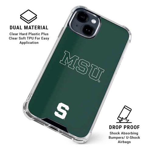 Michigan State University MSU Letters iPhone 15 Clear Case