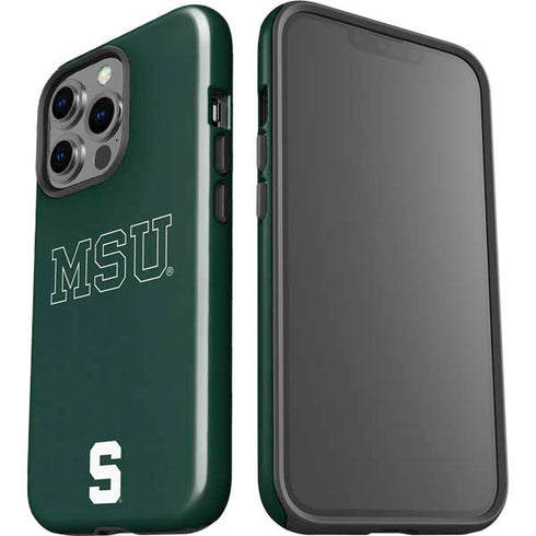 Michigan State University MSU Letters iPhone 15 Pro Impact Case