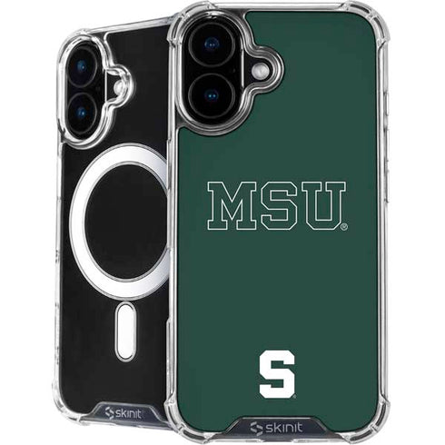 Michigan State University MSU Letters iPhone 16 MagSafe Case