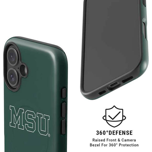 Michigan State University MSU Letters iPhone 16 Magsafe Impact Case