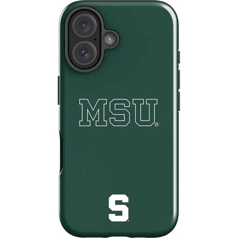Michigan State University MSU Letters iPhone 16 Plus Impact Case