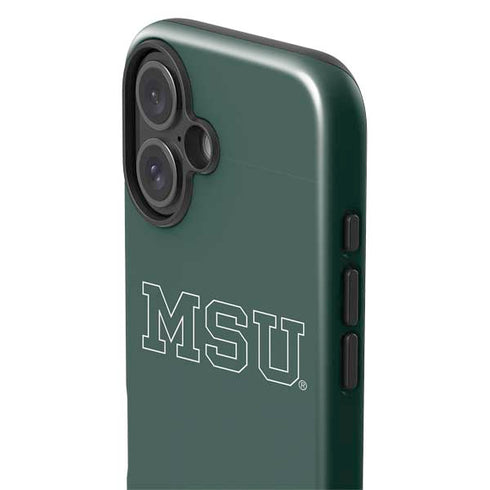 Michigan State University MSU Letters iPhone 16 Plus Impact Case