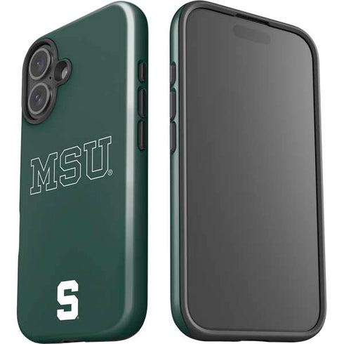 Michigan State University MSU Letters iPhone 16 Plus Impact Case