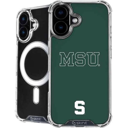 Michigan State University MSU Letters iPhone 16 Plus MagSafe Case