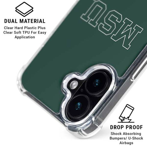 Michigan State University MSU Letters iPhone 16 Plus MagSafe Case
