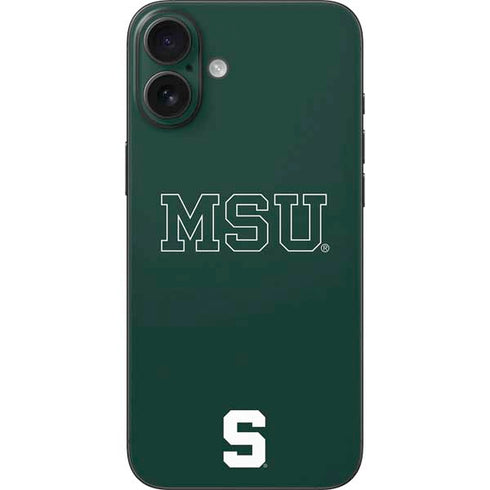 Michigan State University MSU Letters iPhone 16 Plus Skin