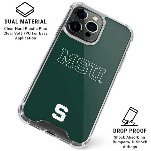 Michigan State University MSU Letters iPhone 16 Pro Clear Case