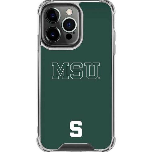 Michigan State University MSU Letters iPhone 16 Pro Max Clear Case