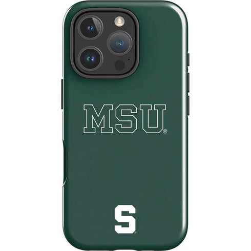 Michigan State University MSU Letters iPhone 16 Pro Max Impact Case