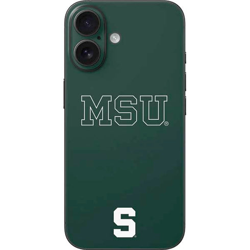 Michigan State University MSU Letters iPhone 16 Skin