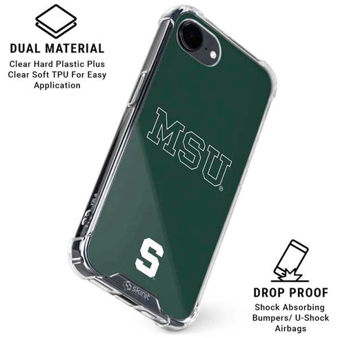 Michigan State University MSU Letters iPhone 16e Clear Case