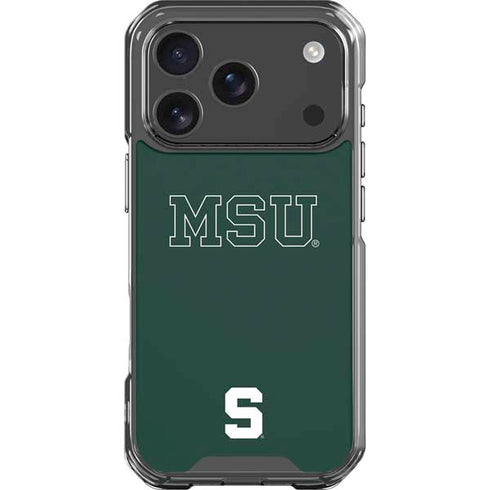 Michigan State University MSU Letters iPhone 18 Pro Clear Case
