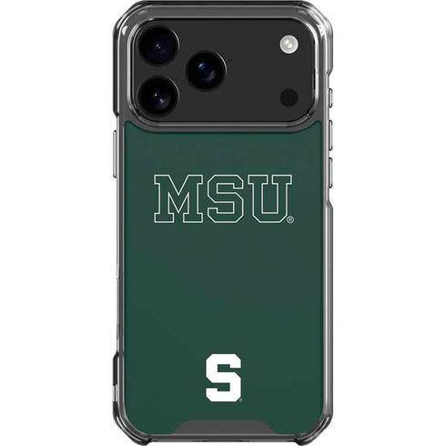 Michigan State University MSU Letters iPhone 18 Pro Max Clear Case