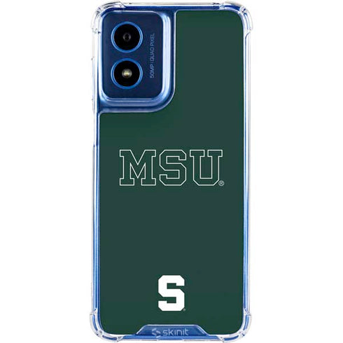 Michigan State University MSU Letters Moto G Play 4G (2024) Clear Case