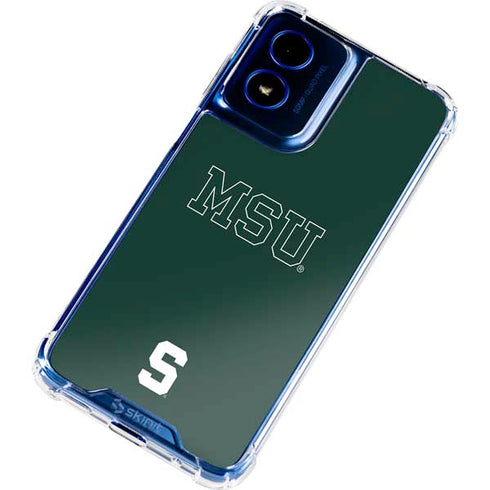 Michigan State University MSU Letters Moto G Play 4G (2024) Clear Case