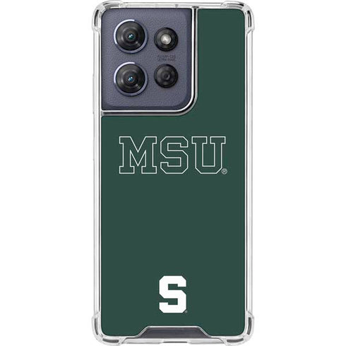 Michigan State University MSU Letters Moto G Play 5G (2025) Clear Case
