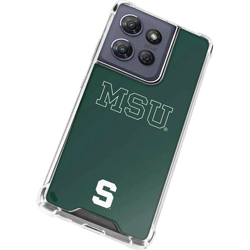 Michigan State University MSU Letters Moto G Play 5G (2025) Clear Case