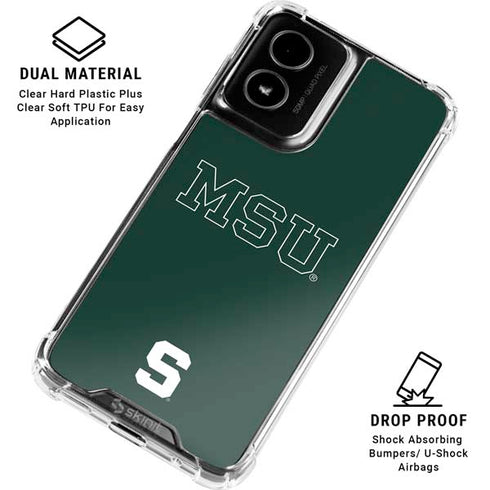 Michigan State University MSU Letters Moto G Power 5G (2024) Clear Case