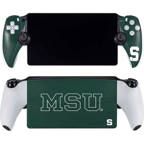 Michigan State University MSU Letters PlayStation Portal Remote Player Skin