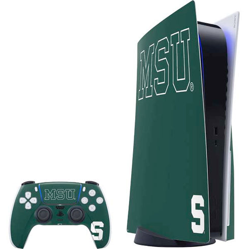 Michigan State University MSU Letters PlayStation PS5 Skins