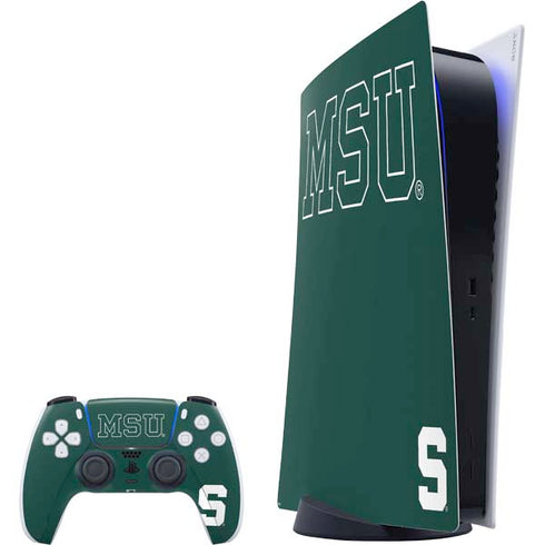 Michigan State University MSU Letters PlayStation PS5 Skins