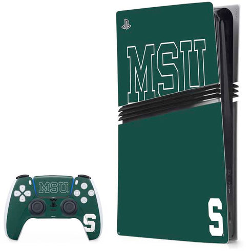 Michigan State University MSU Letters PlayStation PS5 Skins