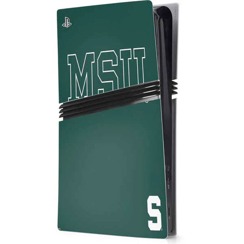 Michigan State University MSU Letters PS5 Pro Console Skin