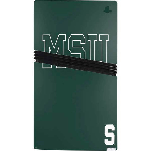 Michigan State University MSU Letters PS5 Pro Console Skin