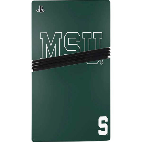 Michigan State University MSU Letters PS5 Pro Disk Bundle Skin
