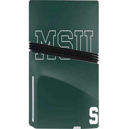 Michigan State University MSU Letters PS5 Pro Disk Bundle Skin