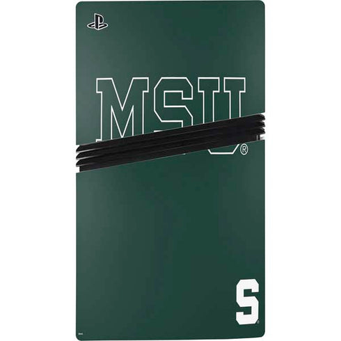 Michigan State University MSU Letters PS5 Pro Disk Console Skin
