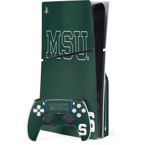 Michigan State University MSU Letters PlayStation PS5 Skins
