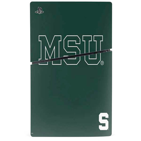 Michigan State University MSU Letters PS5 Slim Digital Edition Console Skin