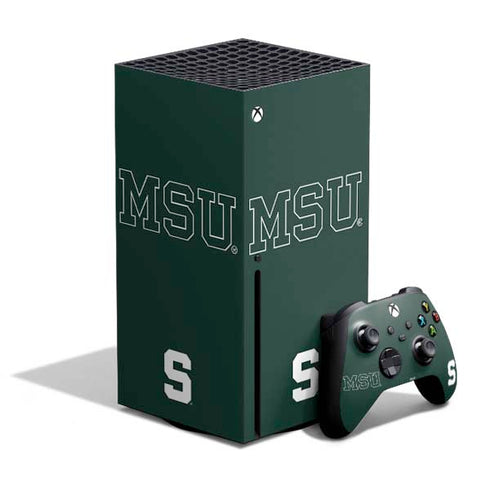 Michigan State University MSU Letters Xbox Series X Skins