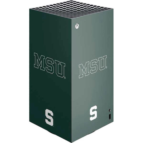 Michigan State University MSU Letters Xbox Series X Skins