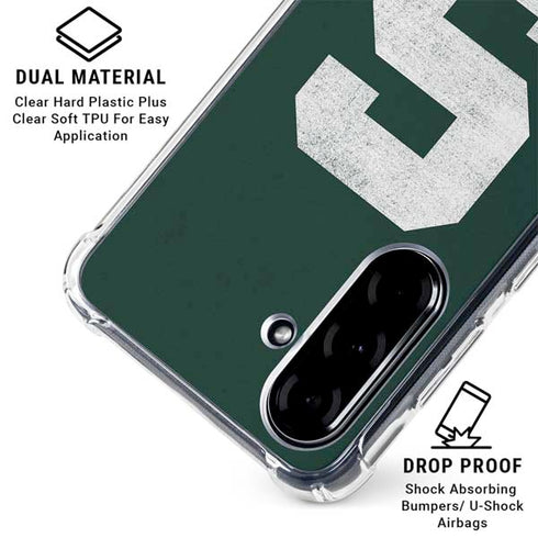 Michigan State University Spartans Away Grey S Galaxy A36 5G Clear Case