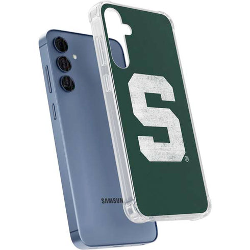 Michigan State University Spartans Away Grey S Galaxy A55 5G Clear Case