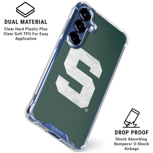 Michigan State University Spartans Away Grey S Galaxy S25 Clear Case