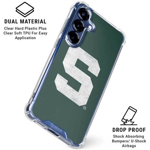 Michigan State University Spartans Away Grey S Galaxy S25 Plus Clear Case