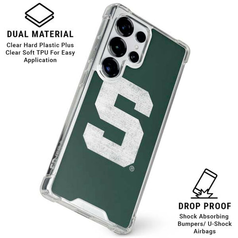 Michigan State University Spartans Away Grey S Galaxy S25 Ultra Clear Case