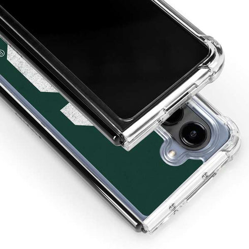 Michigan State University Spartans Away Grey S Galaxy Z Fold5 5G Clear Case