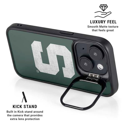 Michigan State University Spartans Away Grey S iPhone 14 Kickstand Case