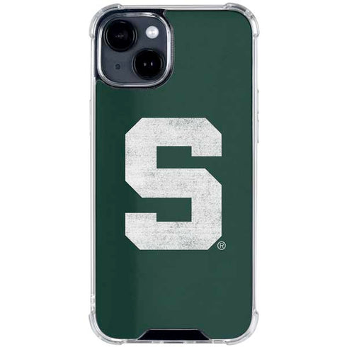Michigan State University Spartans Away Grey S iPhone 15 Clear Case