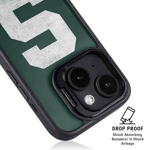 Michigan State University Spartans Away Grey S iPhone 15 Kickstand Case